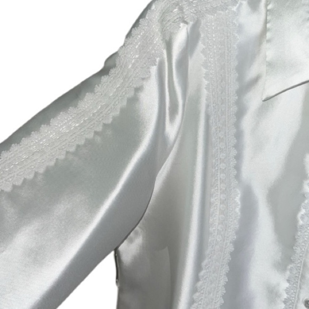 Terramina Collection Church Sunday Best Easter White Long Sleeve Dress Size 20 - Picture 7 of 9